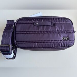 LUG COUPE XL PLUS CROSSBODY W/CHARM BAR PLUM NWT